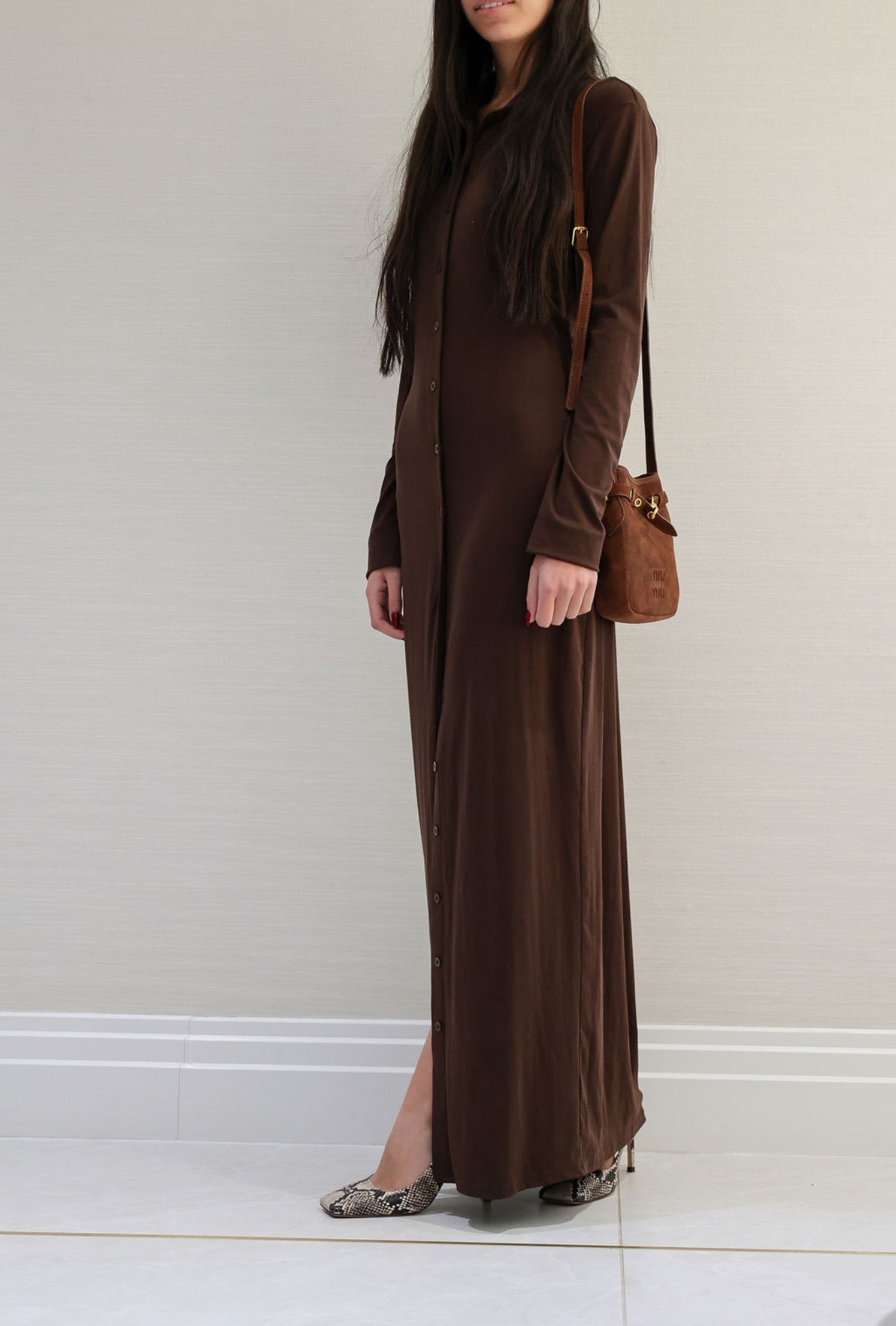 Brown maxi dress