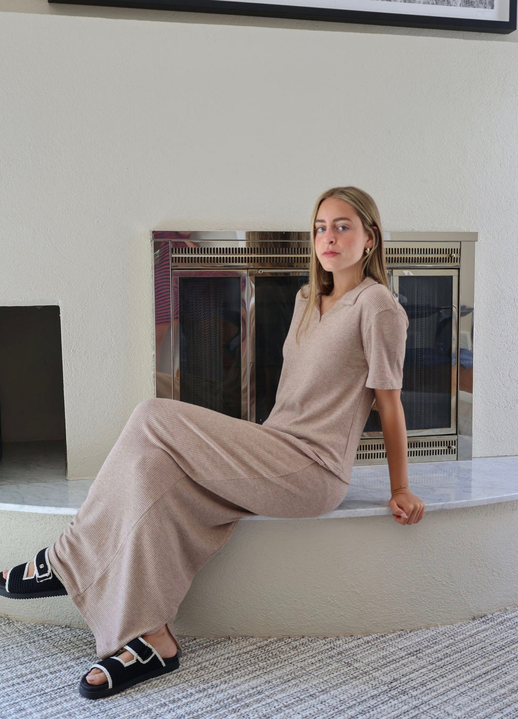 Ribbed skirt set