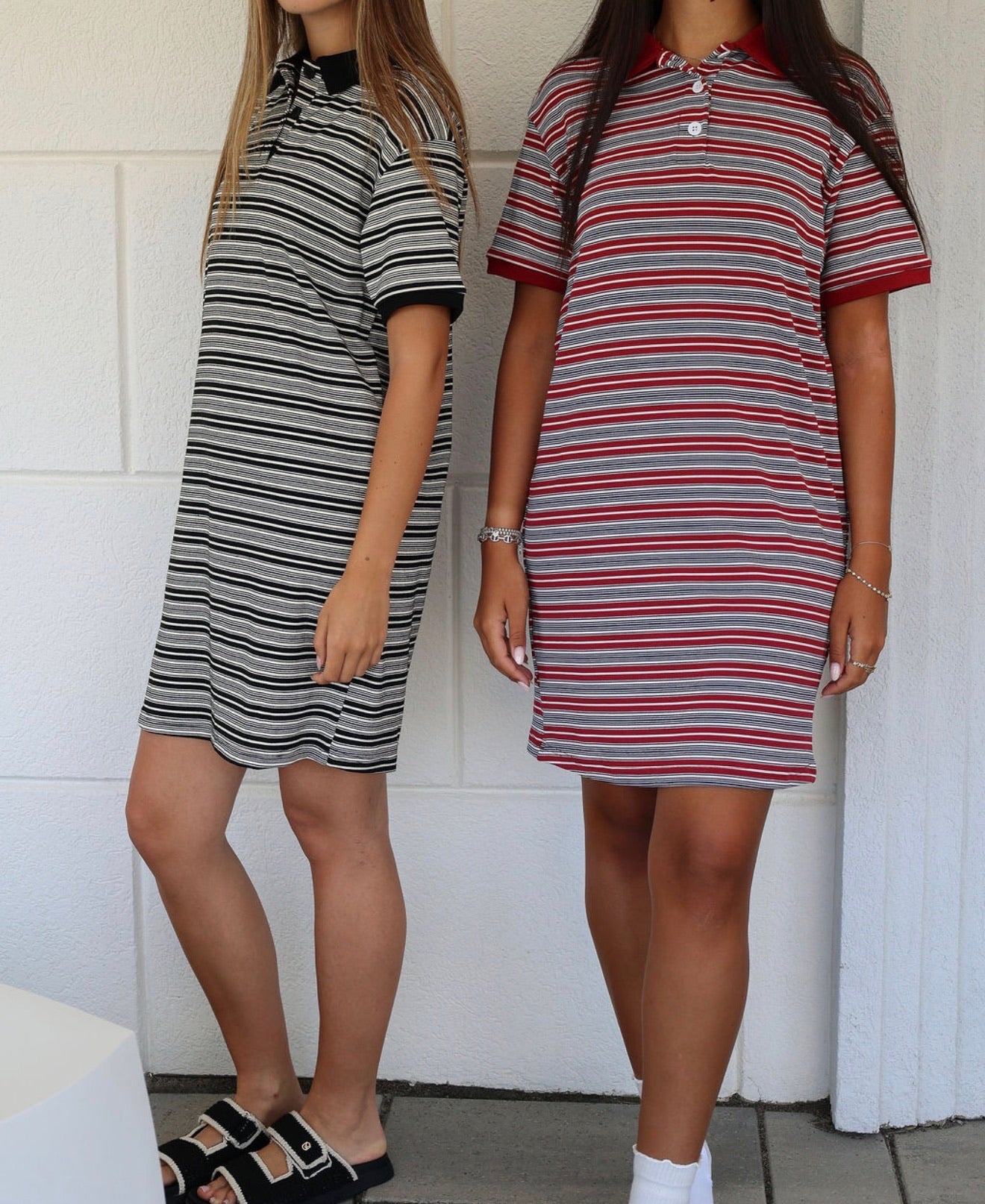 Red stripe mini dress