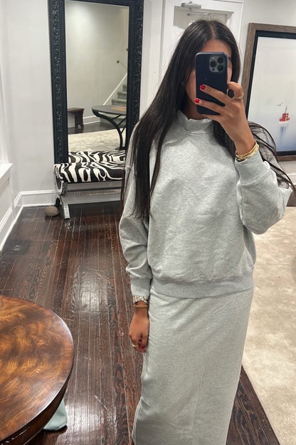 Heather Gray Turtle Neck Set