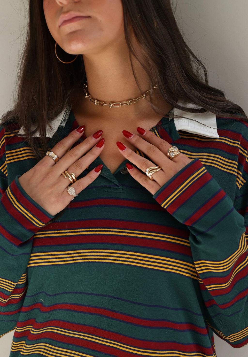 Multi color stripe mini dress
