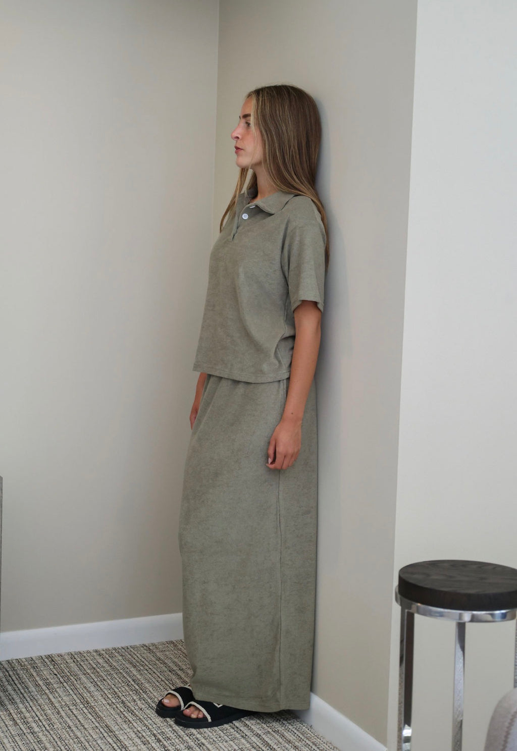 Terry cloth skirt set