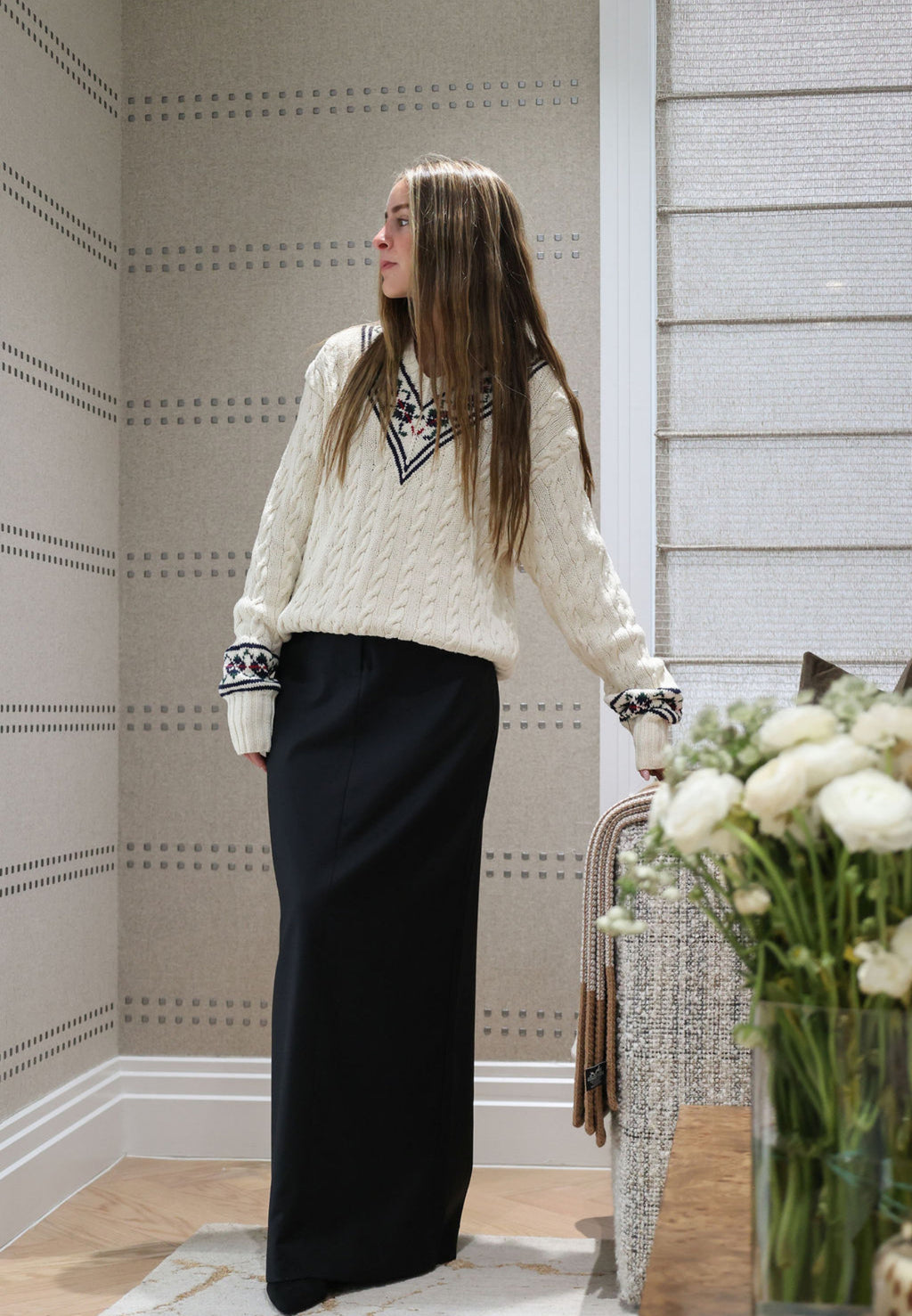 Black maxi skirt