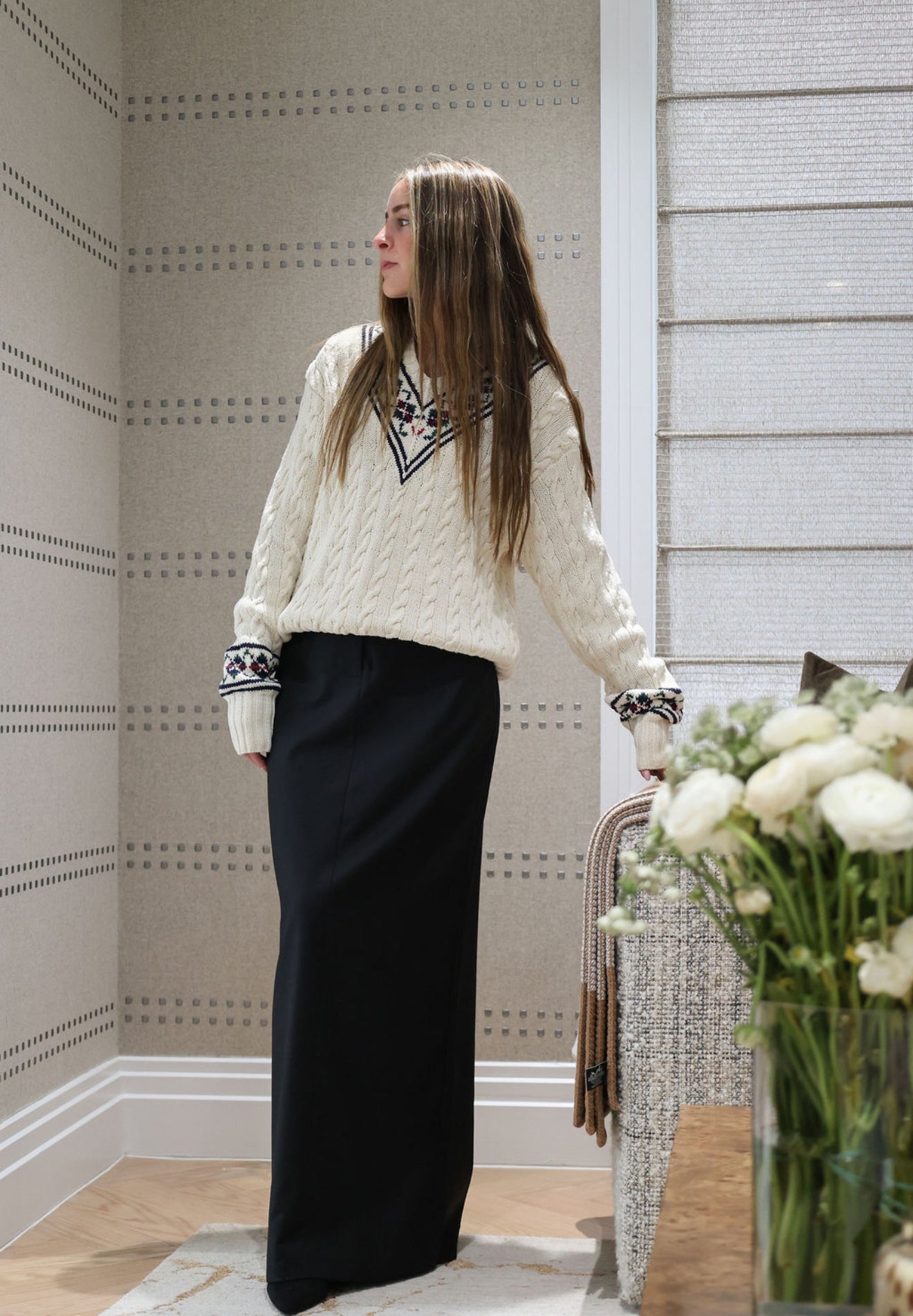 Black maxi skirt