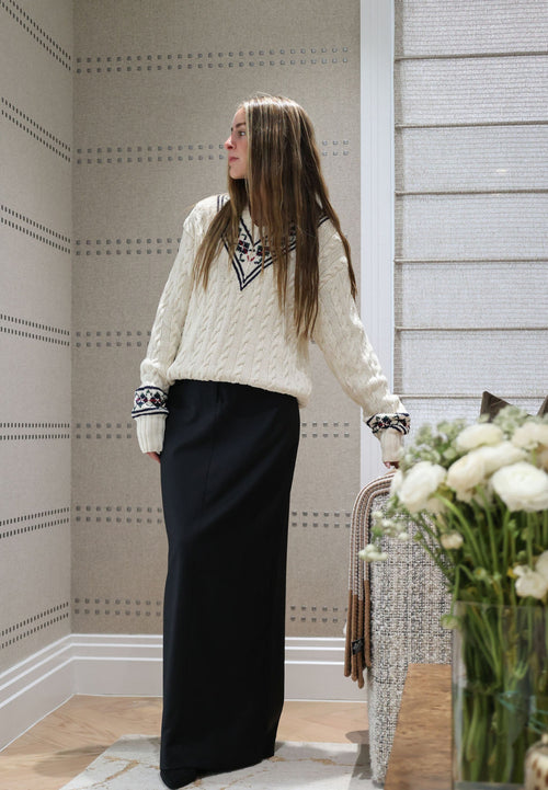 Black maxi skirt