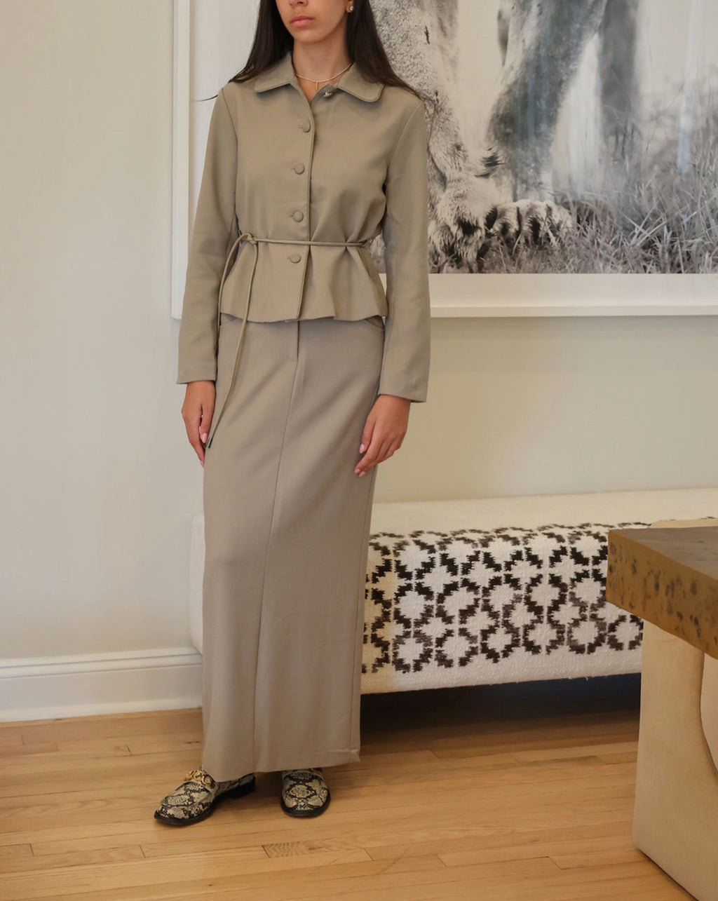 Taupe wrap around set
