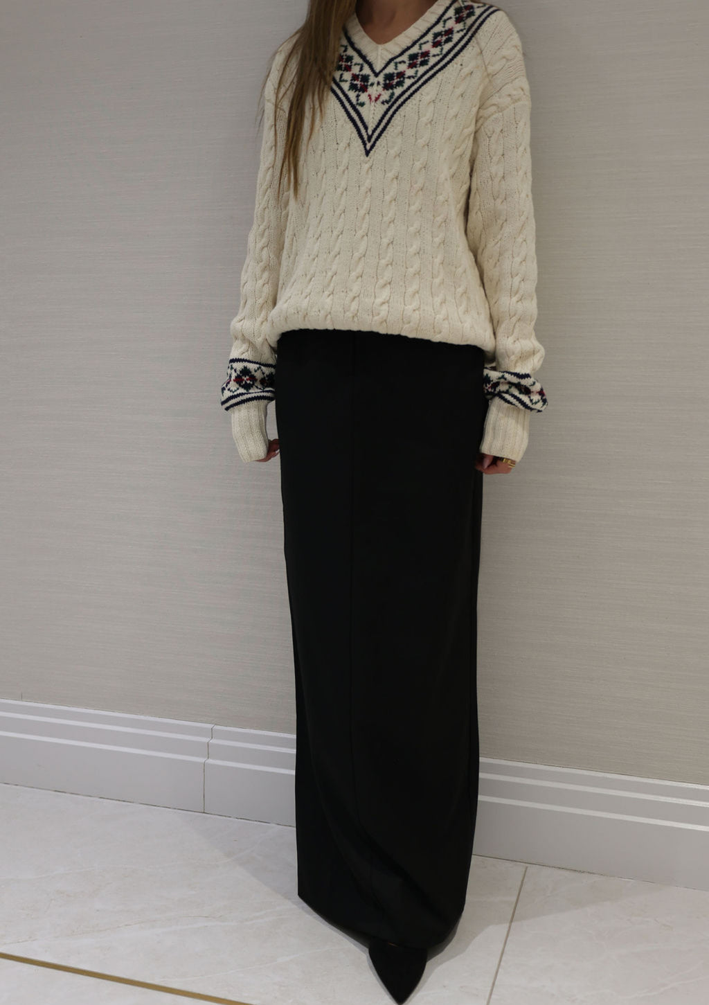 Black maxi skirt