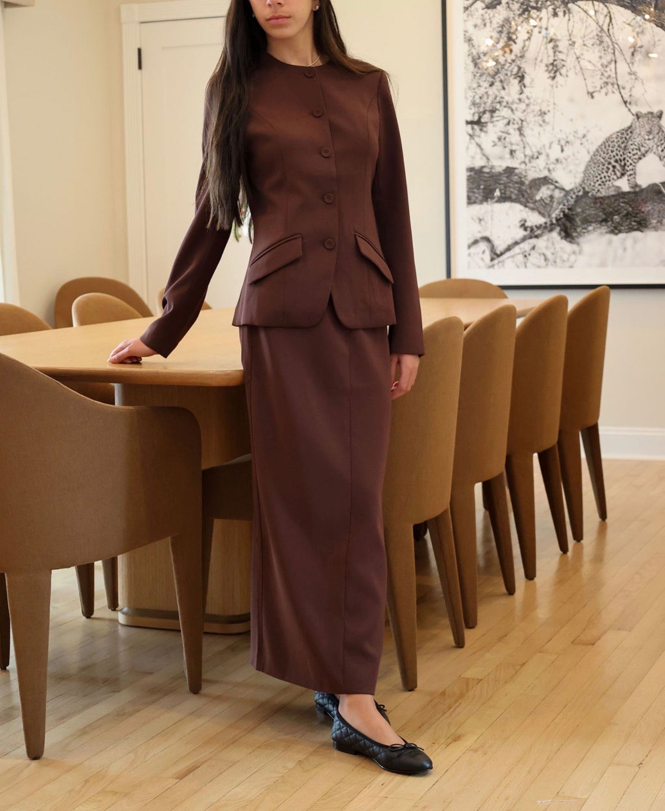 Chestnut blazer set