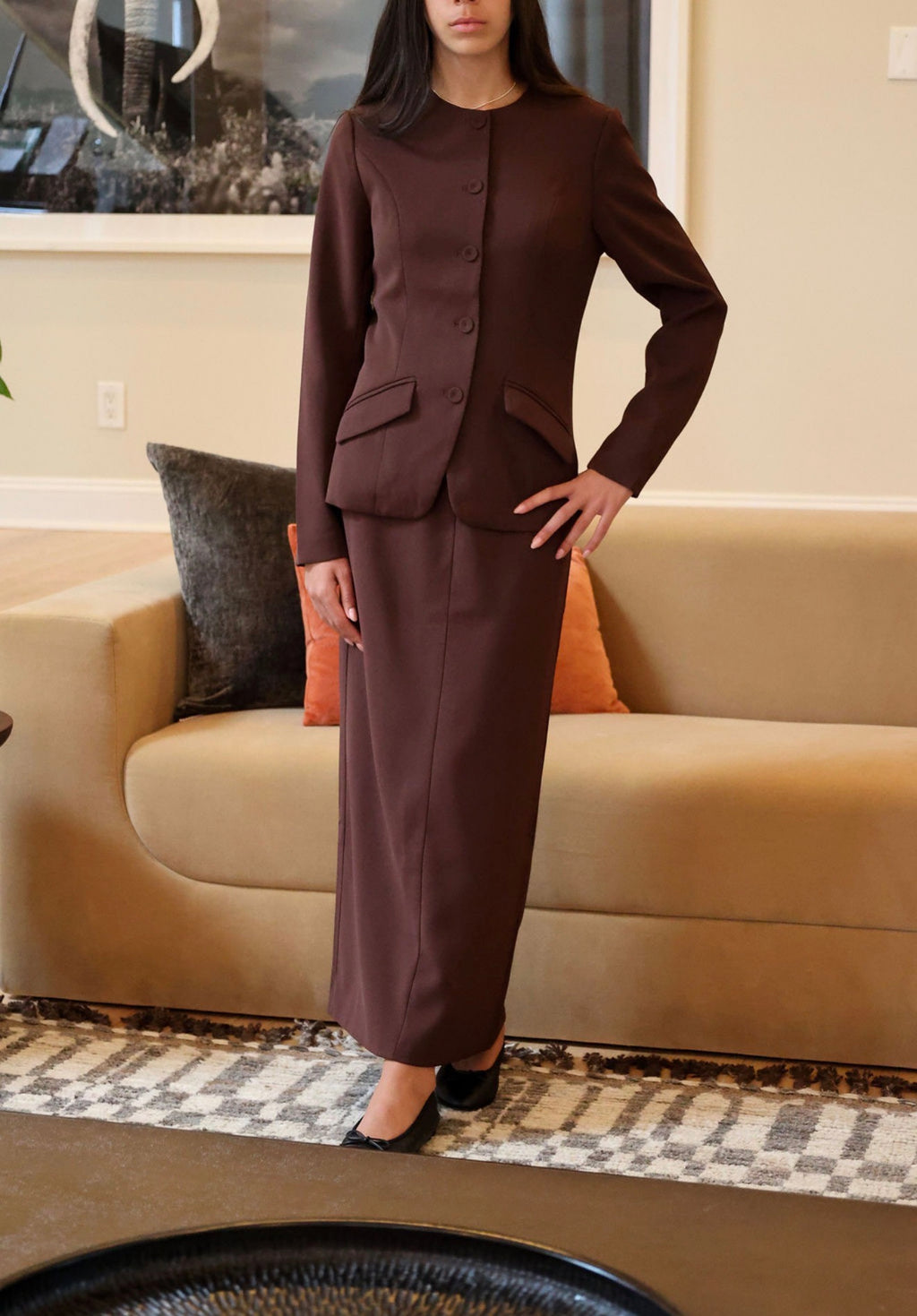 Chestnut blazer set