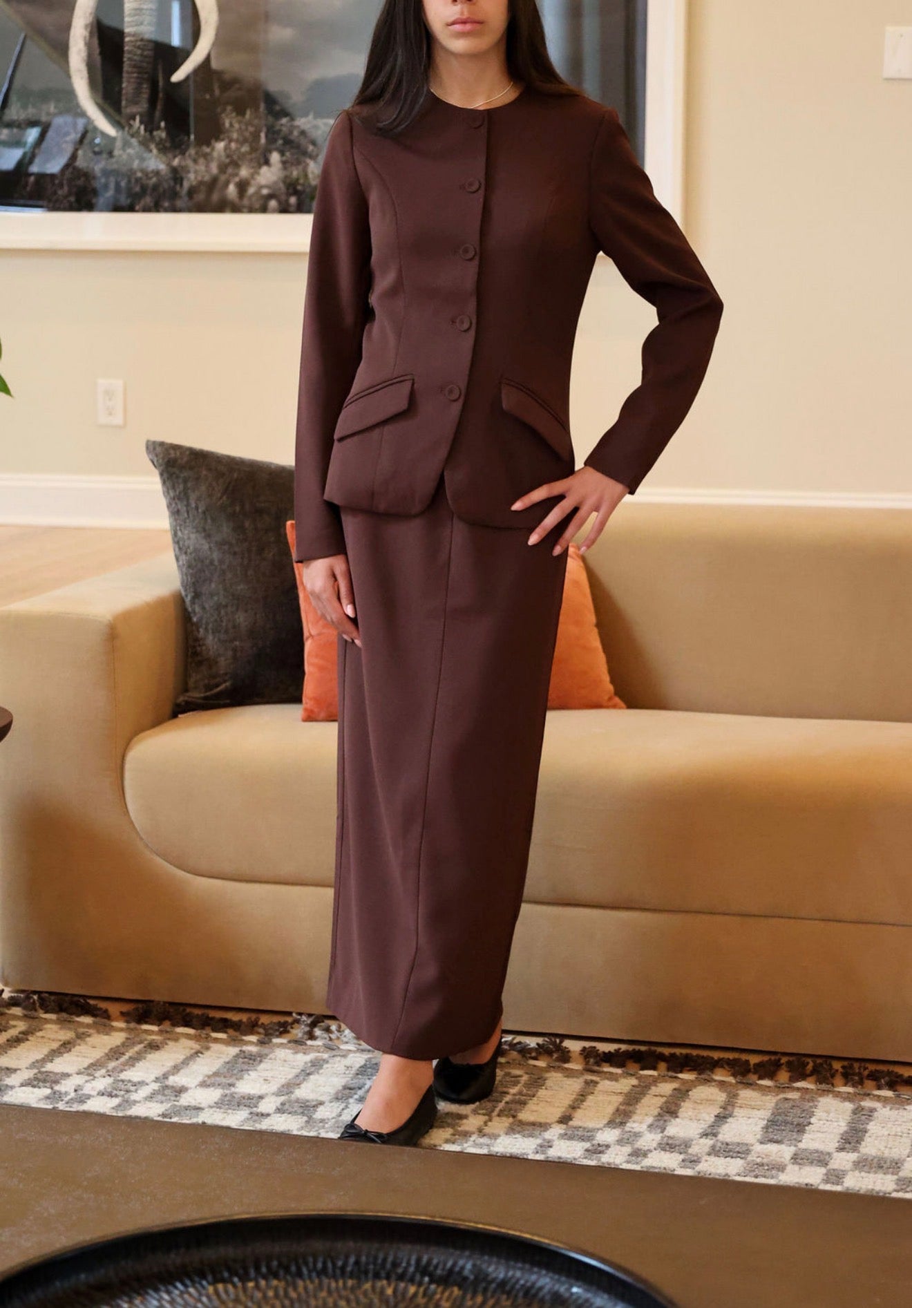 Chestnut blazer set