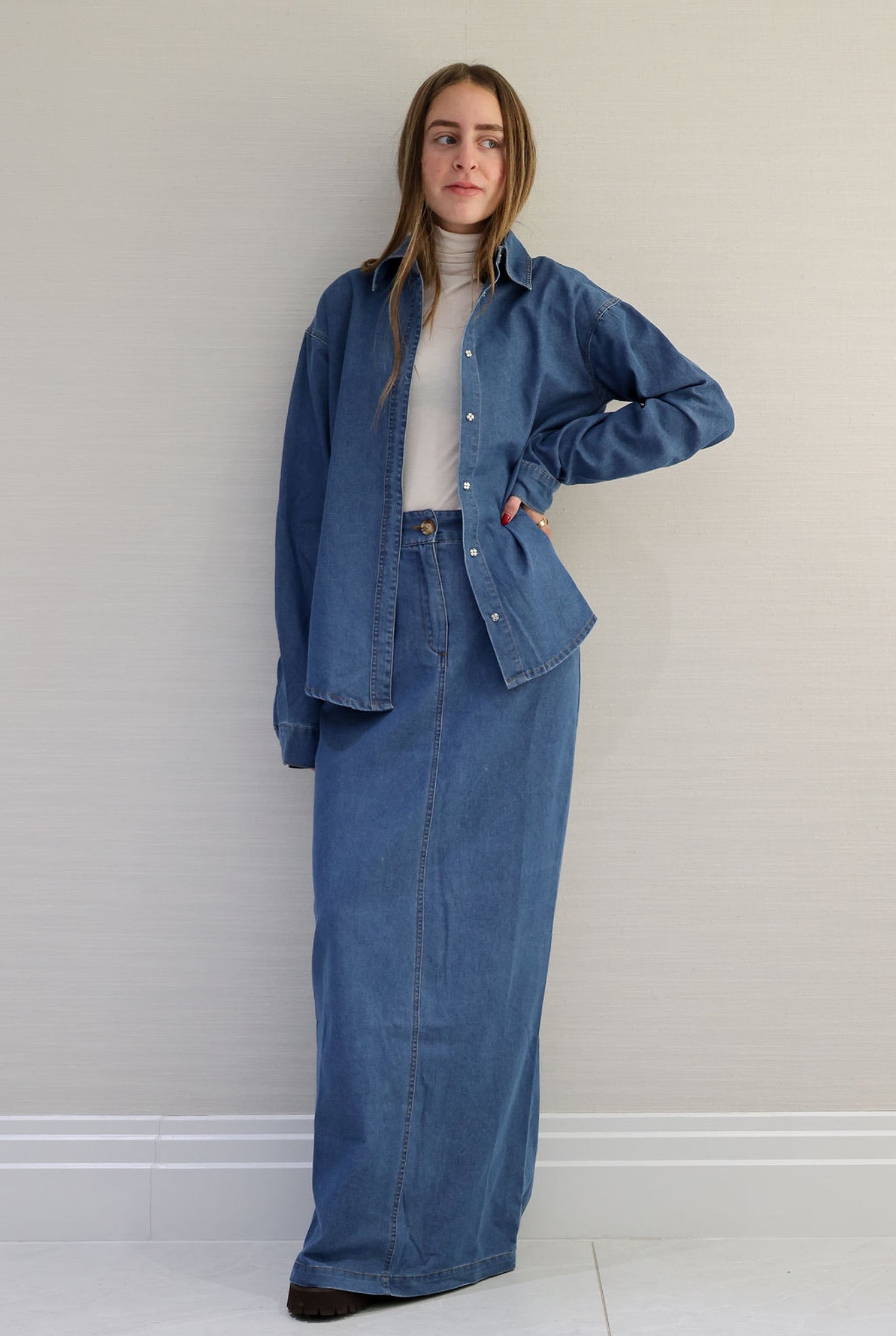 Dark denim set