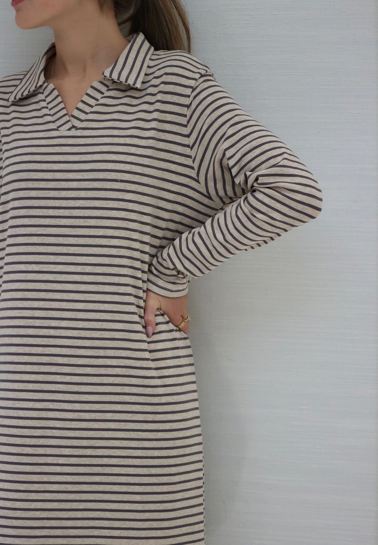 Stripe maxi dress