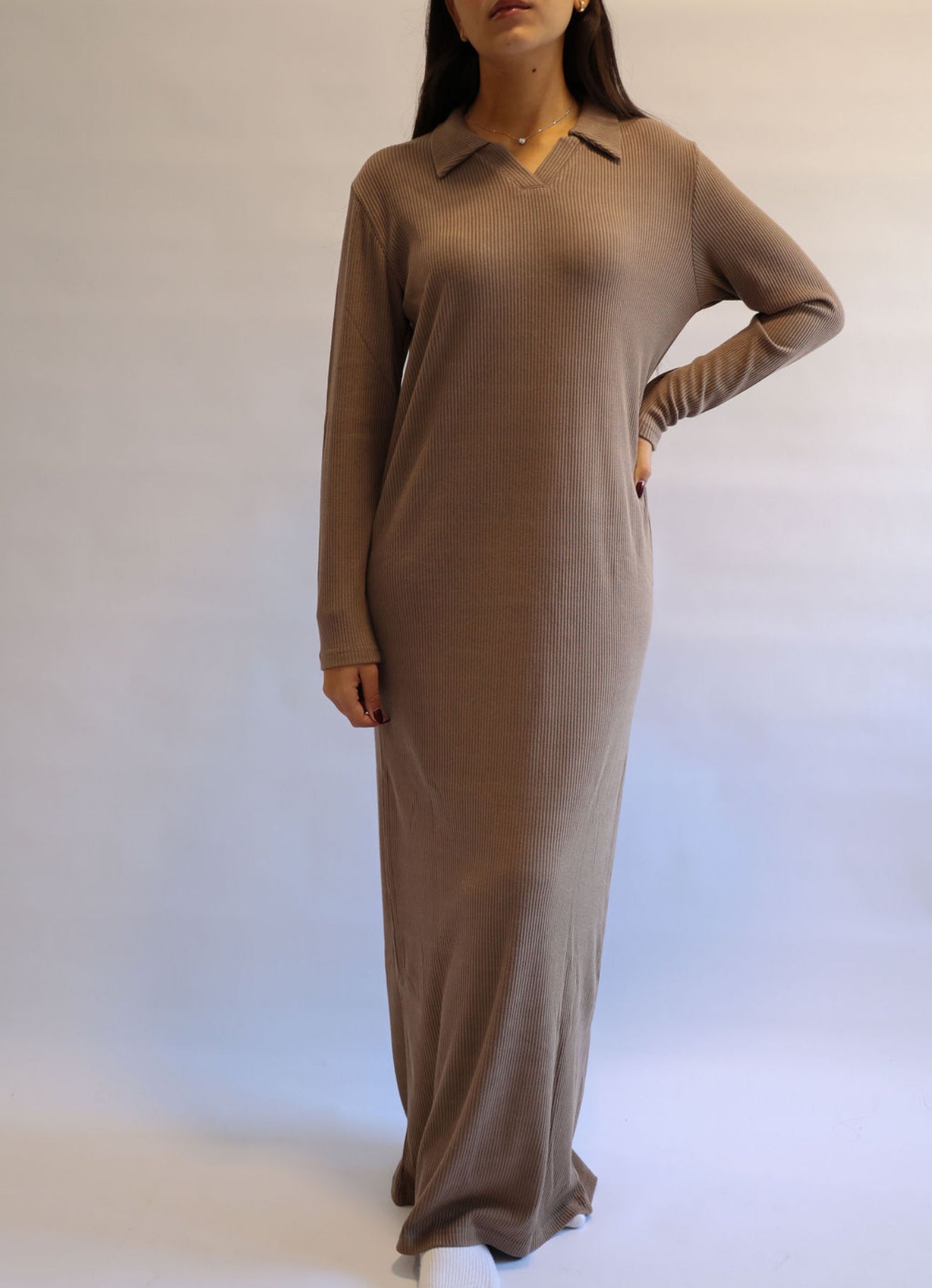 Ribbed maxi dress