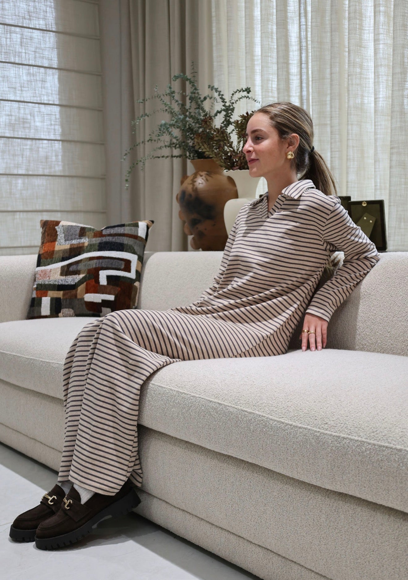 Stripe maxi dress