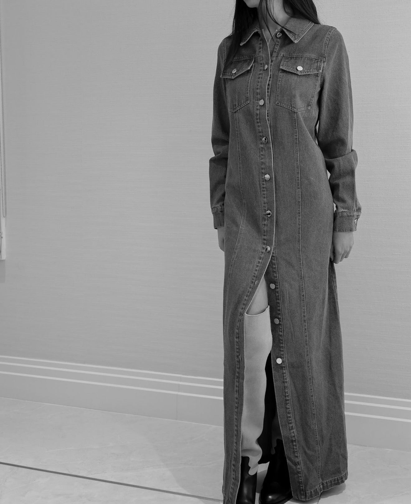 Maxi denim dress