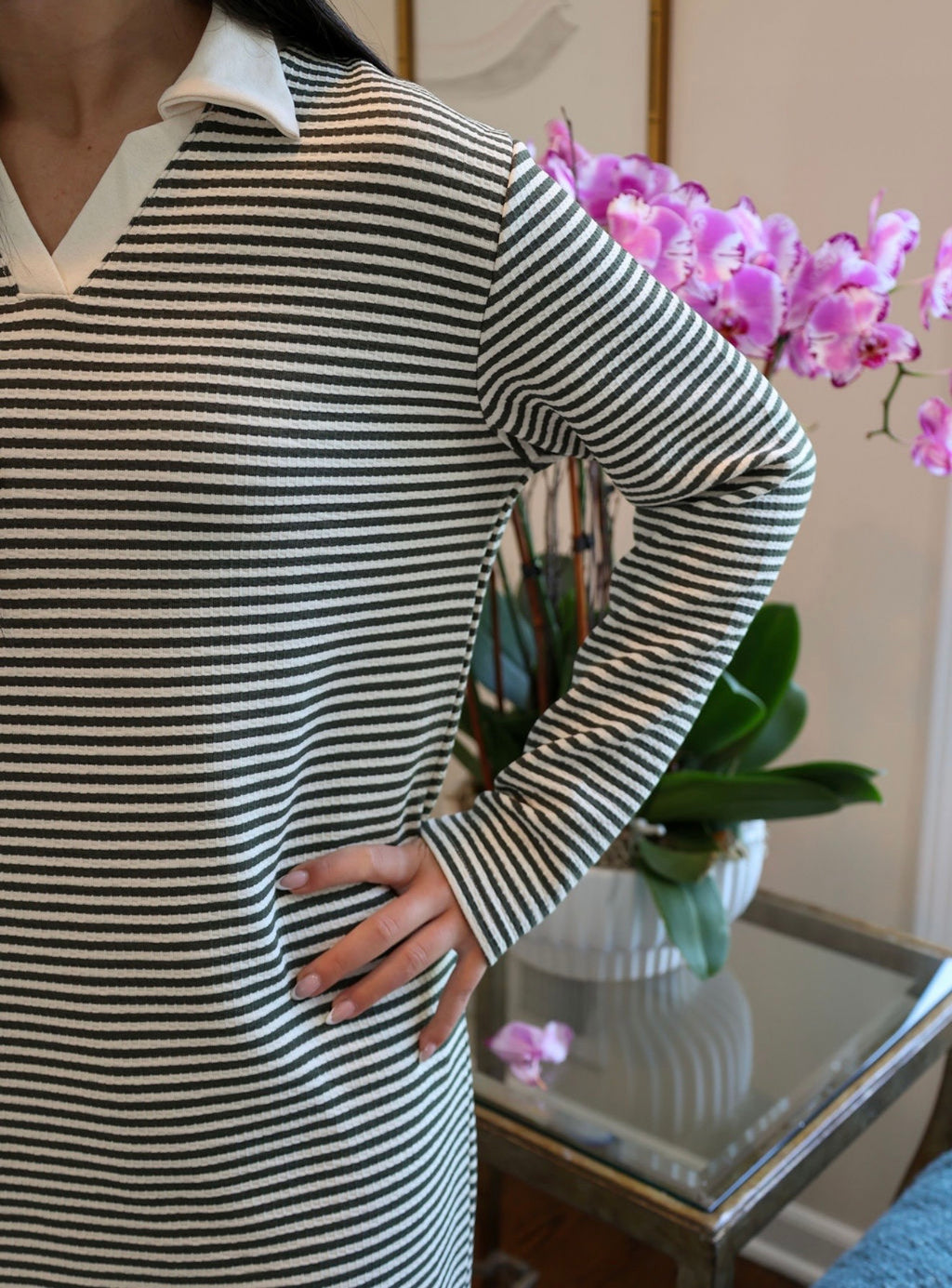 Waffle maxi dress