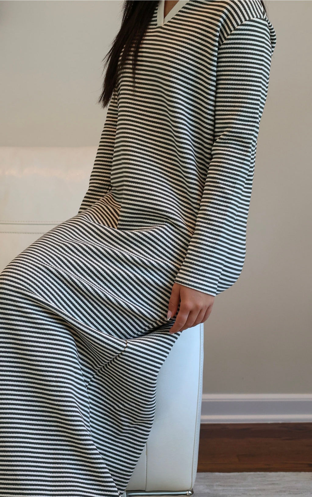 Waffle maxi dress