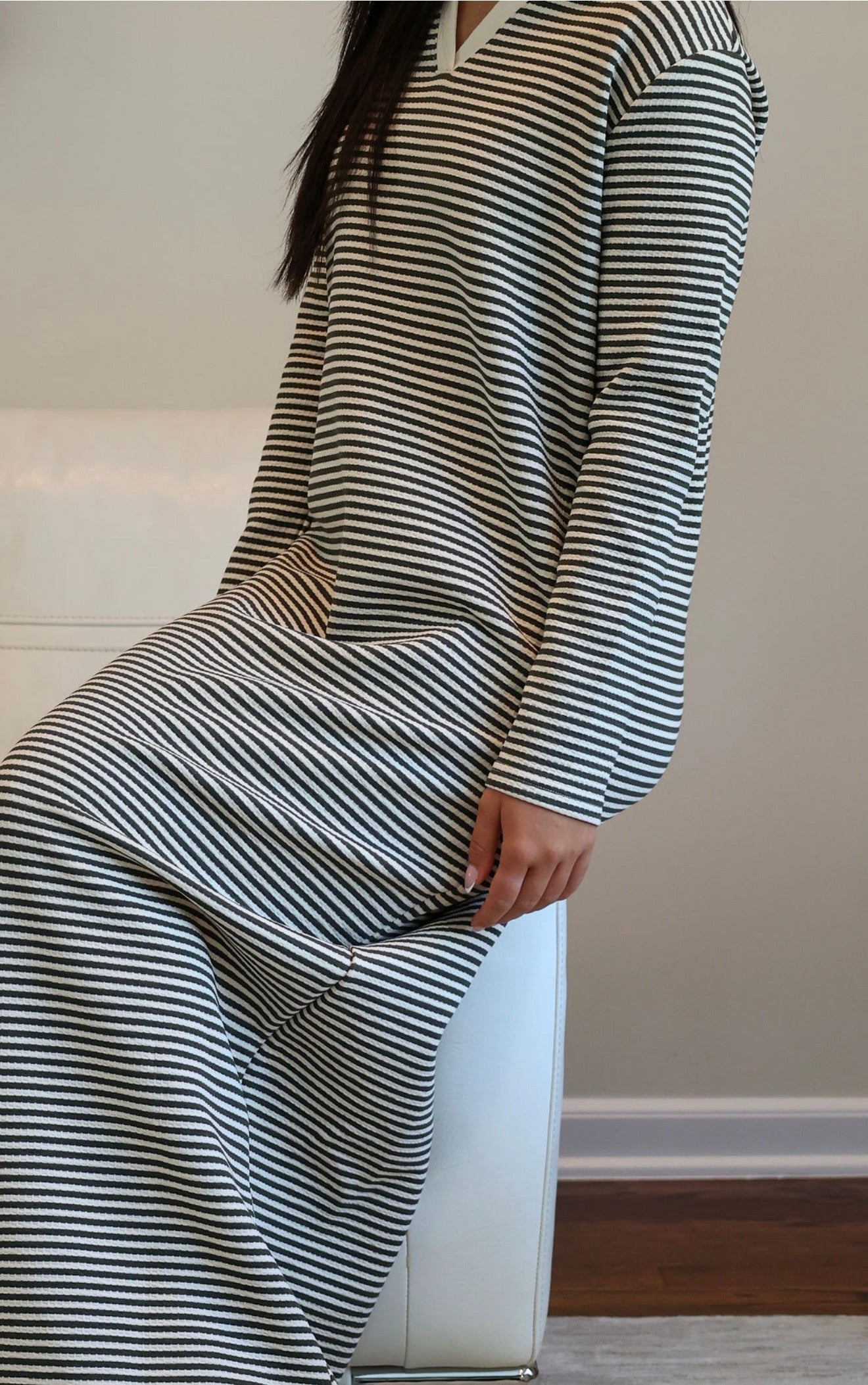 Waffle maxi dress